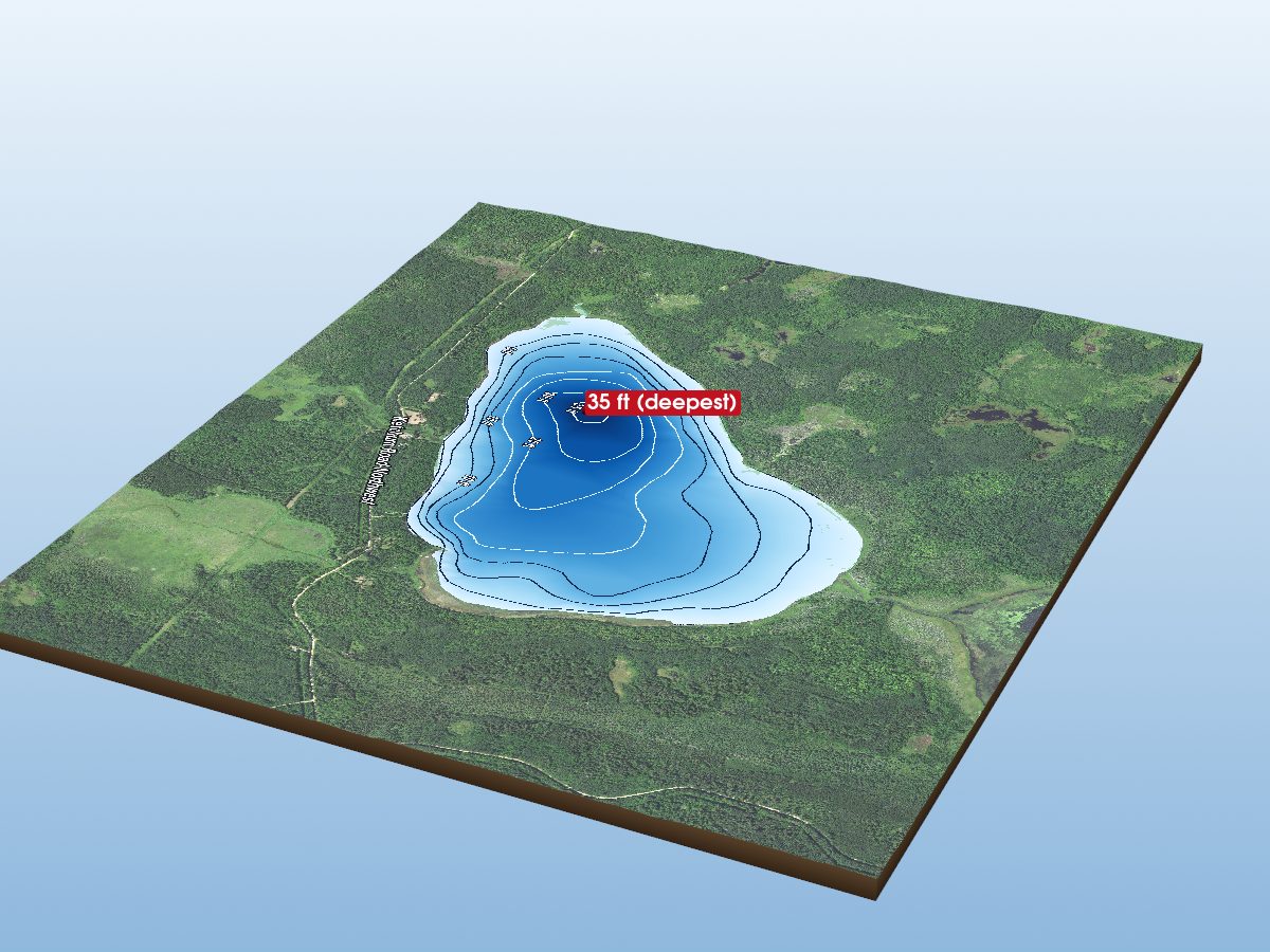 Depth map of Lower Sucker Lake