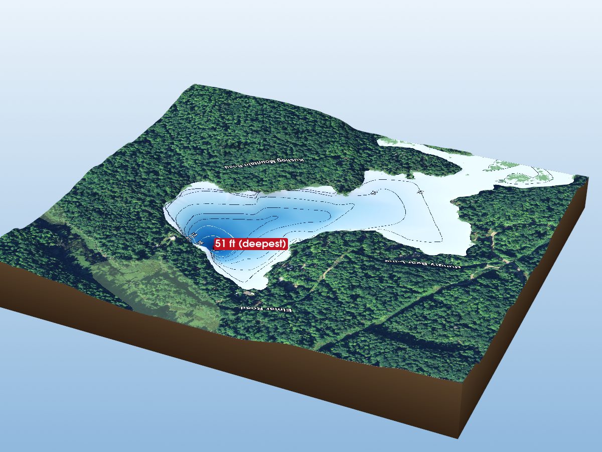 Depth map of Lower Welch Lake