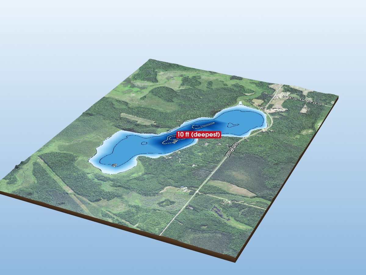 Depth map of Lows Lake