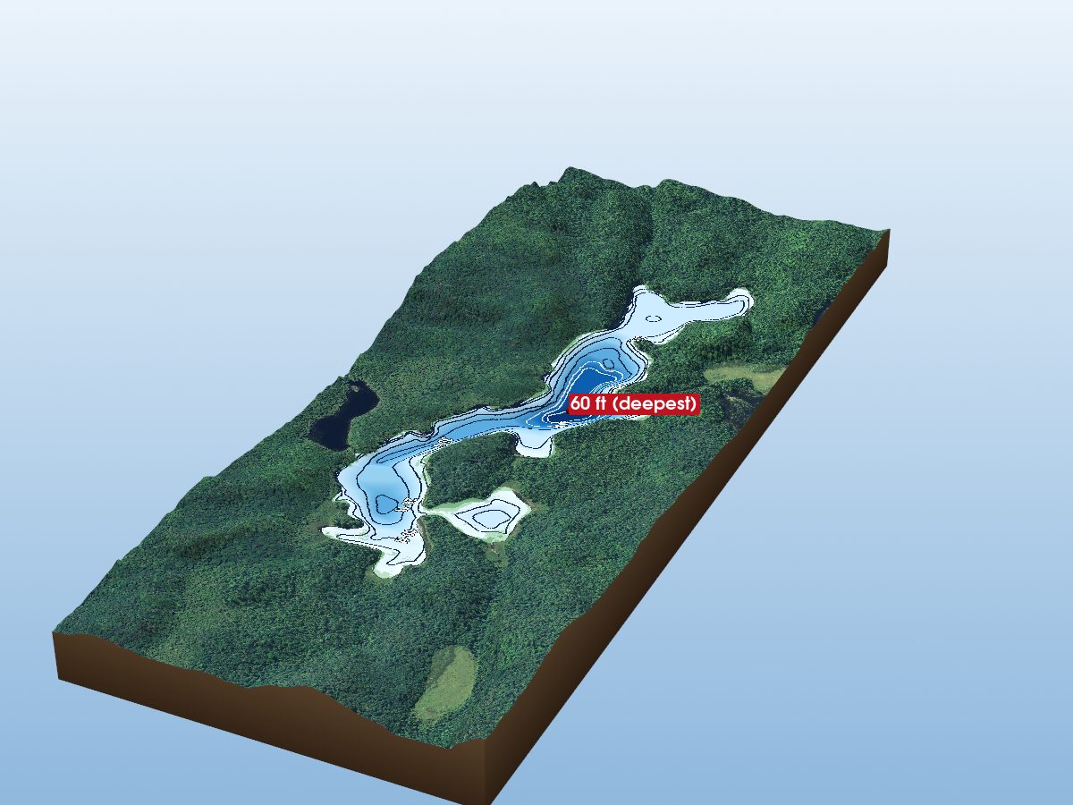 Depth map of Lucille Lake