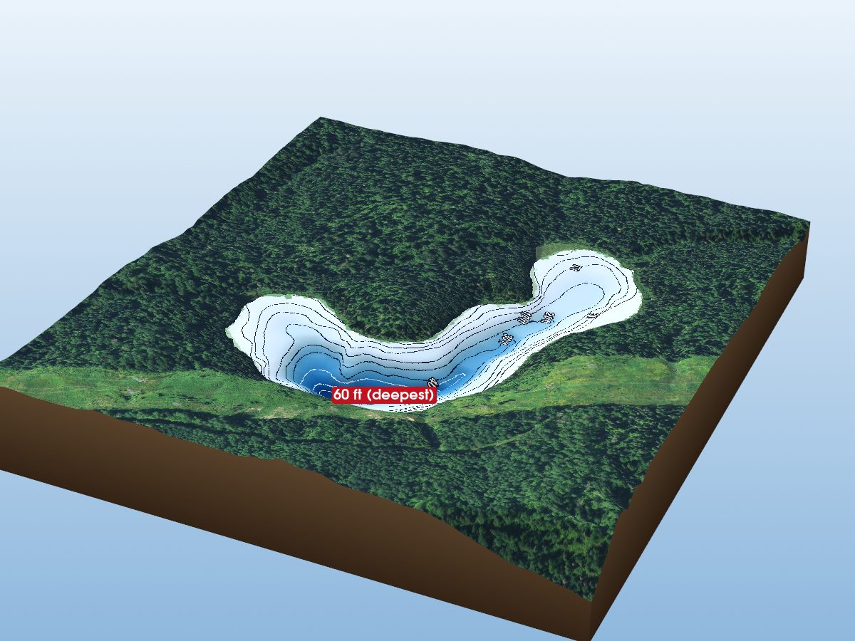 Depth map of Lucky Lake