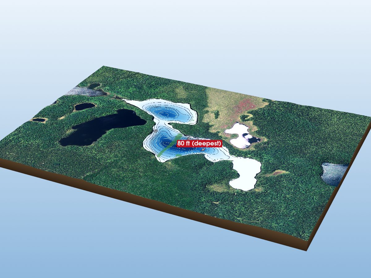 Depth map of Lulu Lake