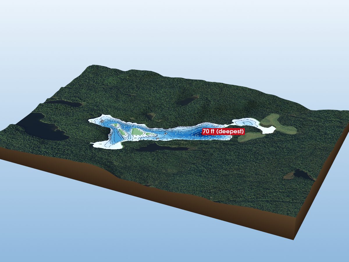 Depth map of Lulu Lake