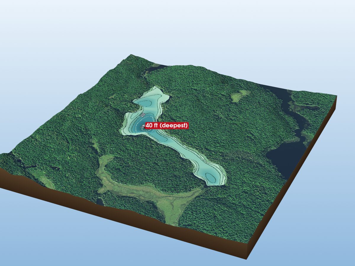 Depth map of Lupus Lake