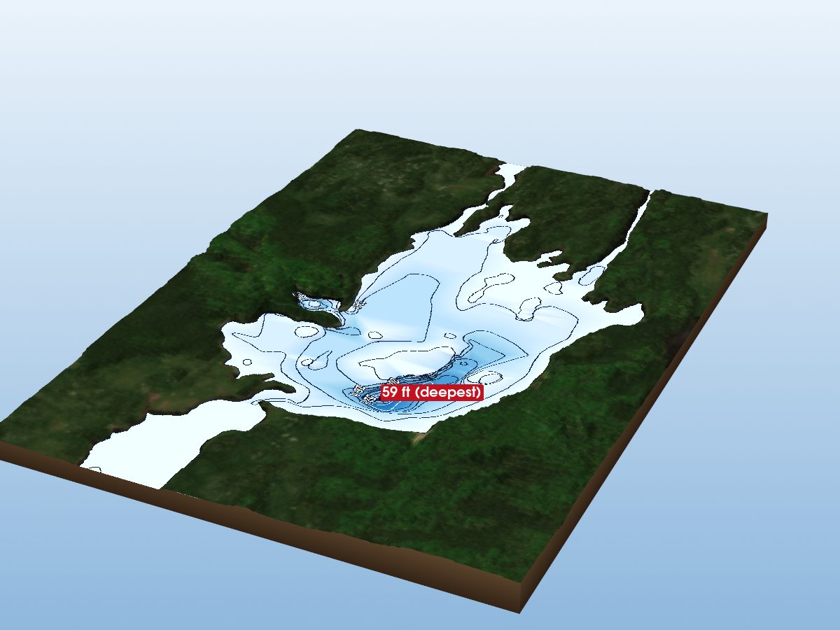 Depth map of Luther Lake