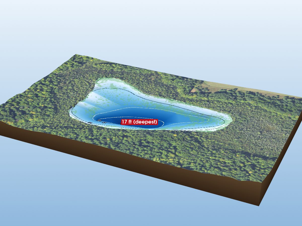 Depth map of Lymans Lake