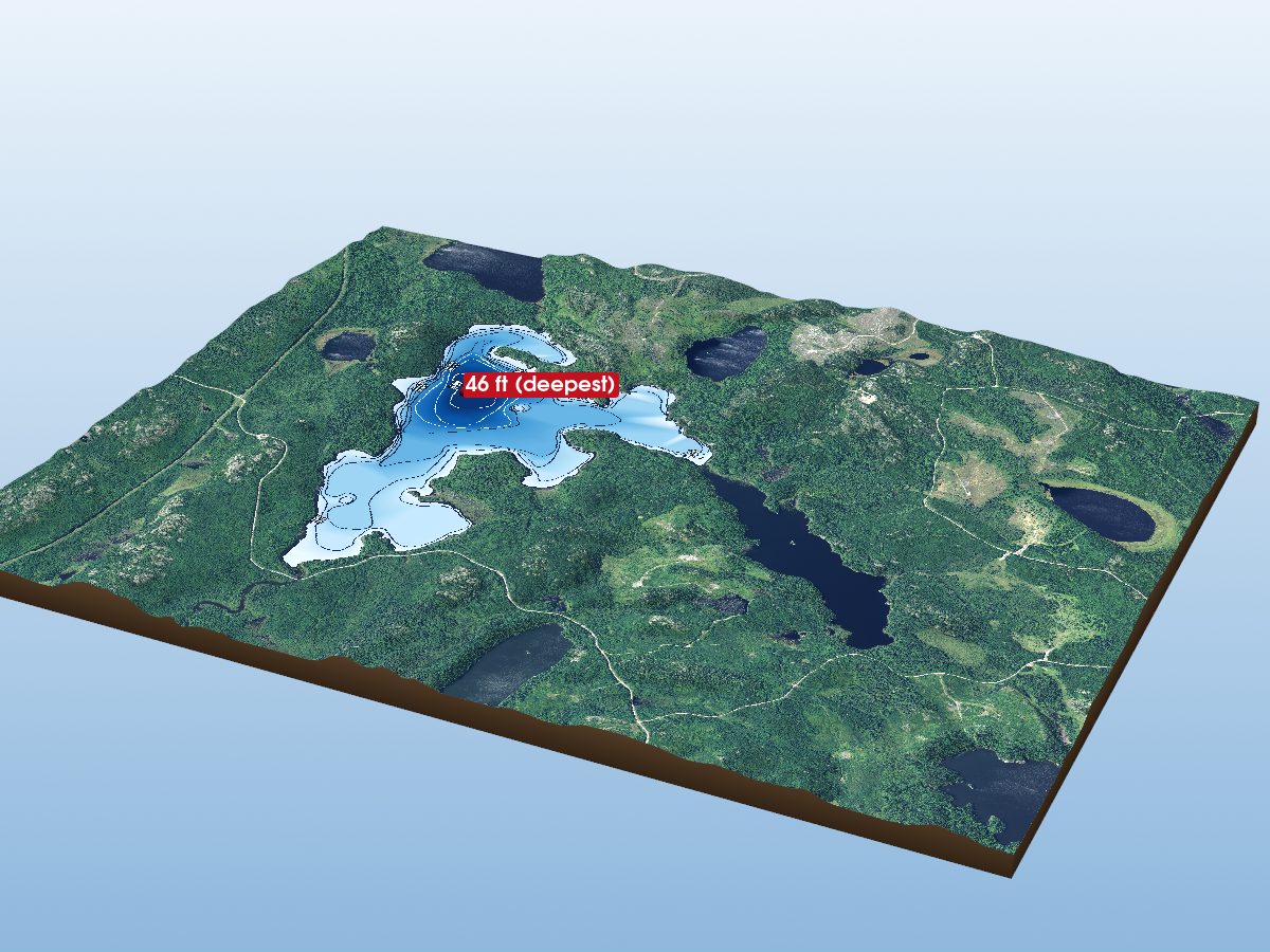 Depth map of Lynx Lake