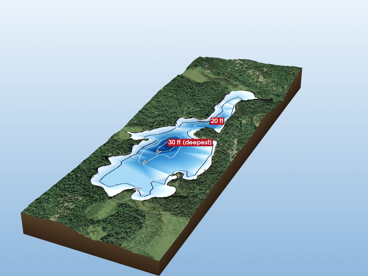 Depth map of Lynx Lake