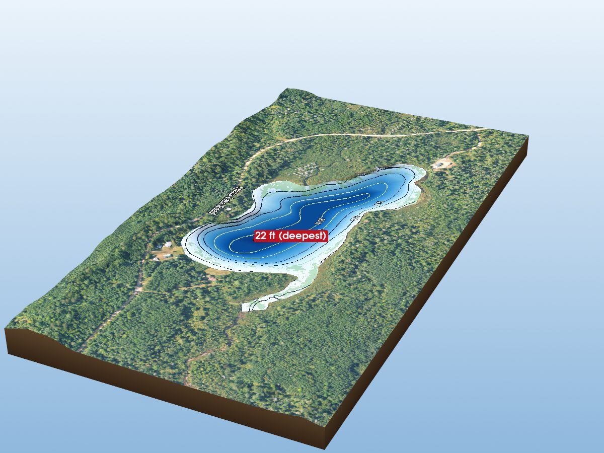 Depth map of Lyons Lake