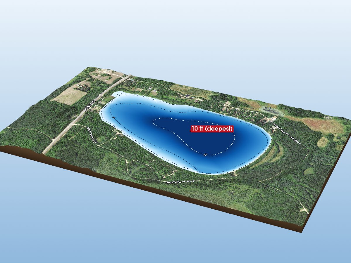 Depth map of Mabel Lake