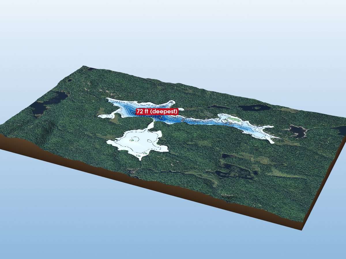 Depth map of Macdonald Lake