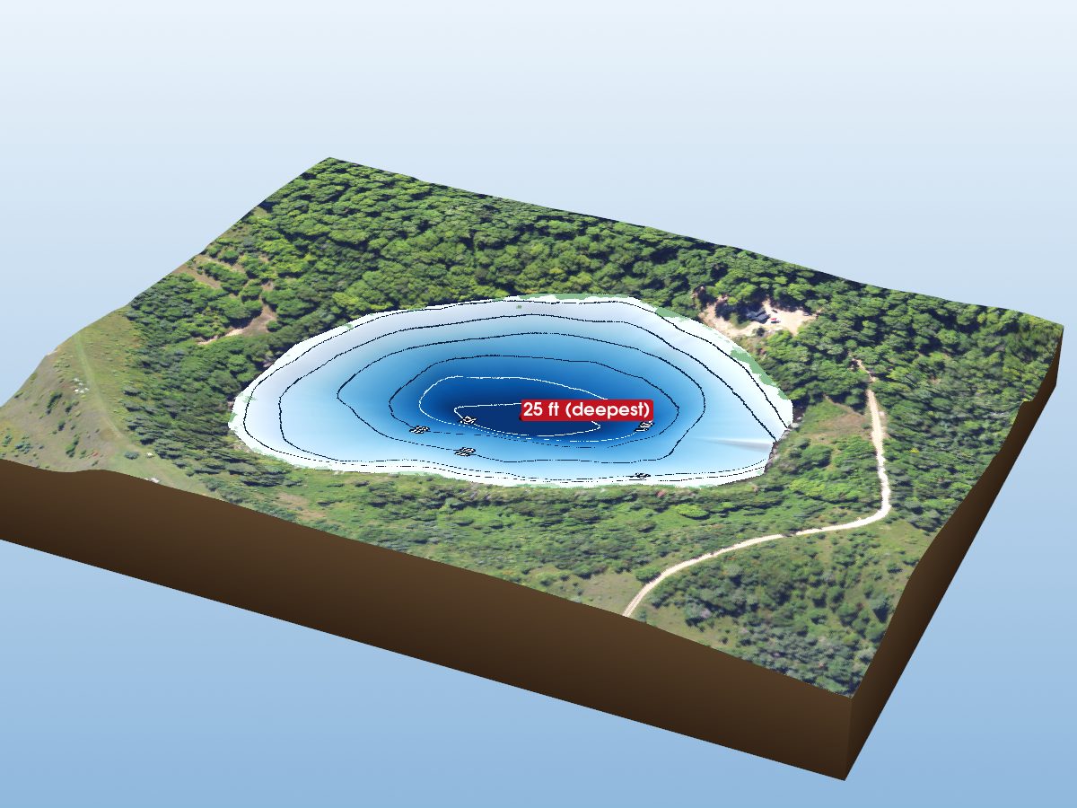 Depth map of Macki Lake