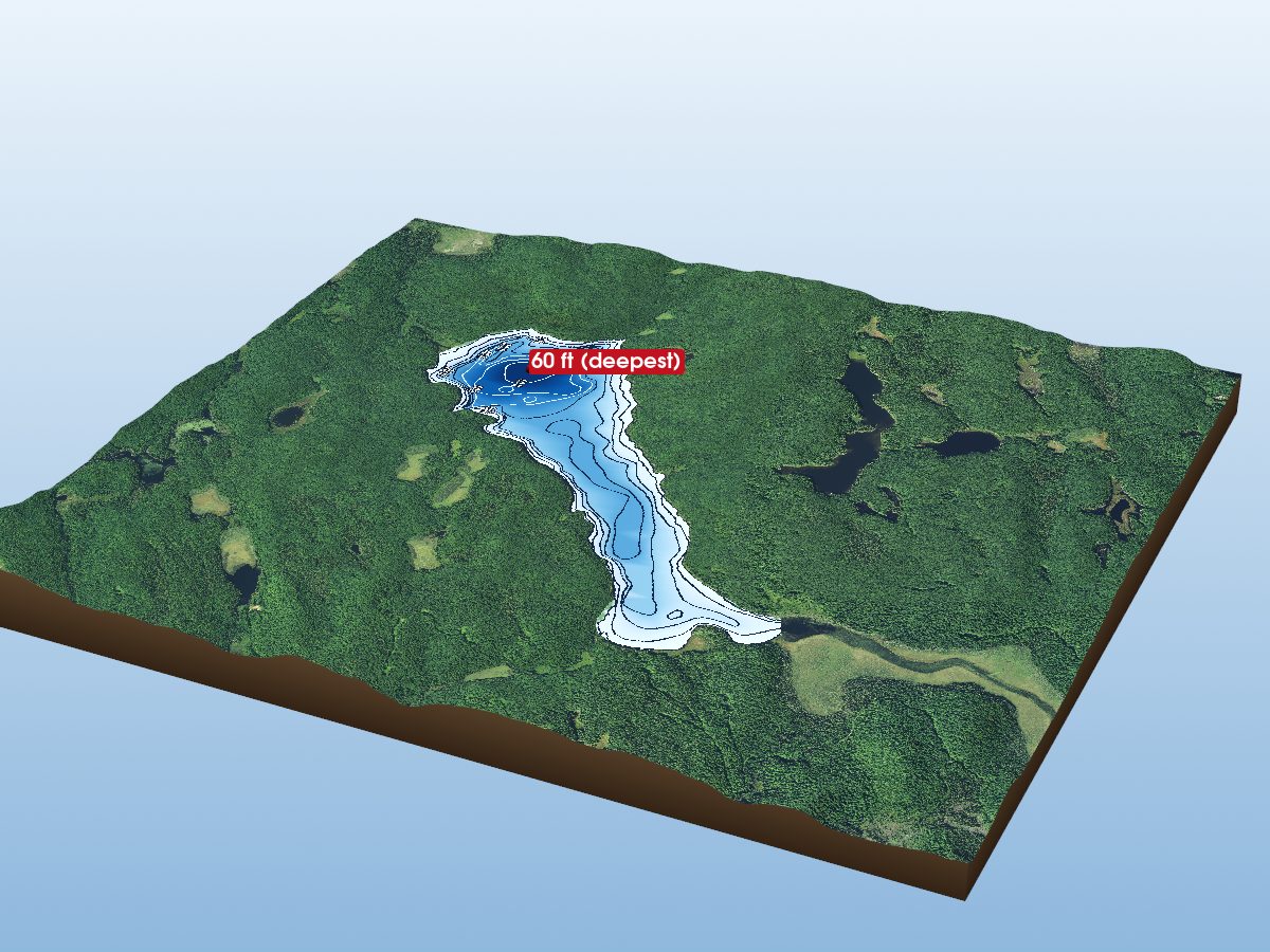 Depth map of Madawaska Lake