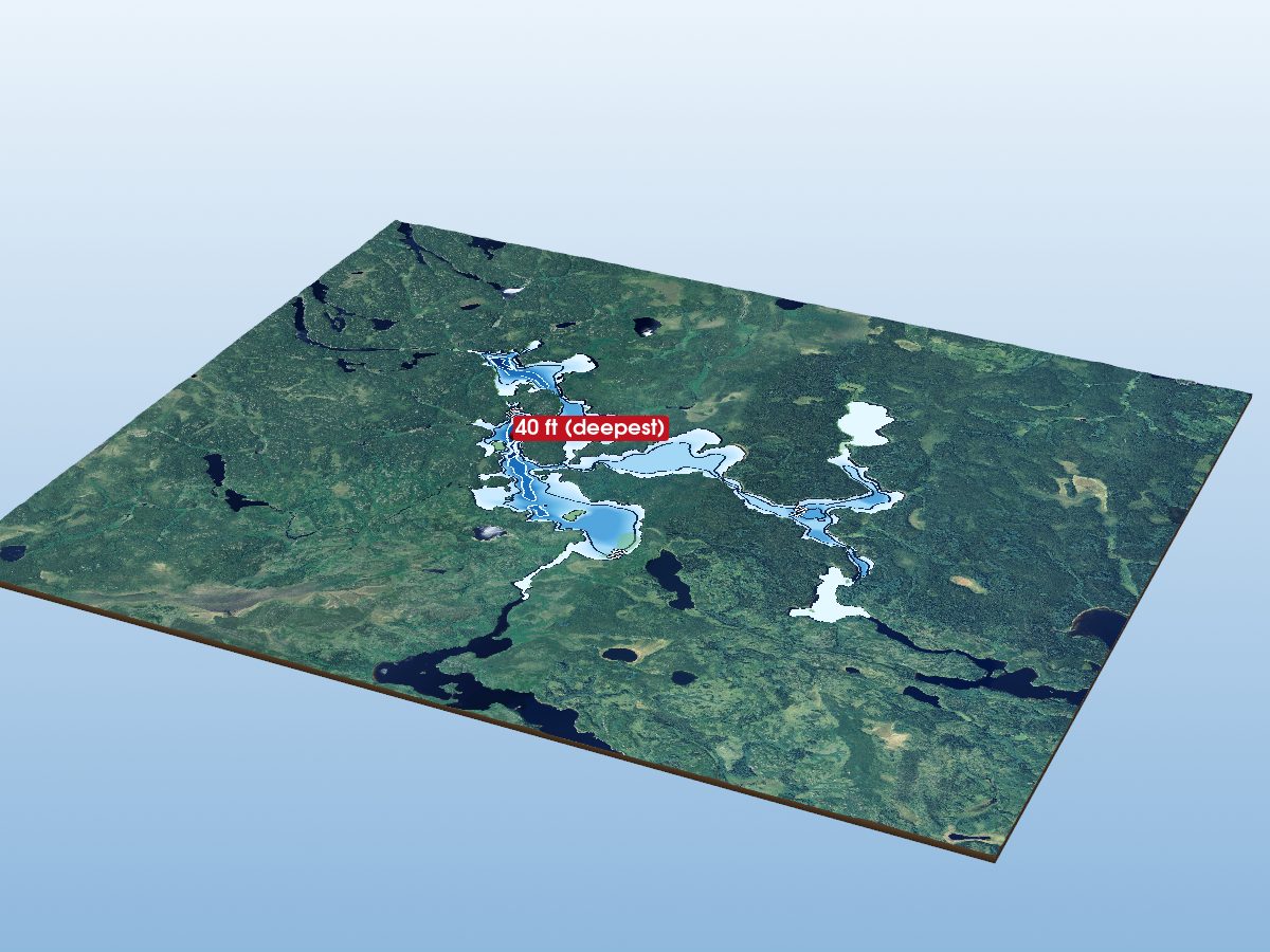 Depth map of Madden Lake