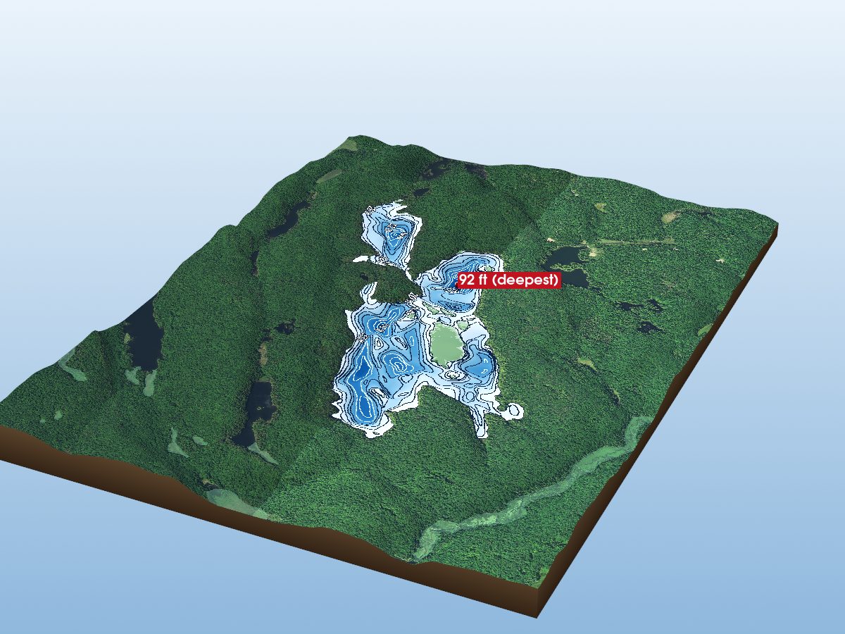 Depth map of Maggie Lake