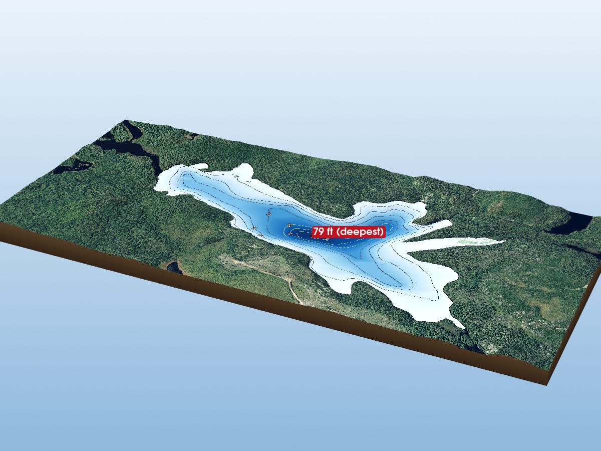 Depth map of Maggotte Lake