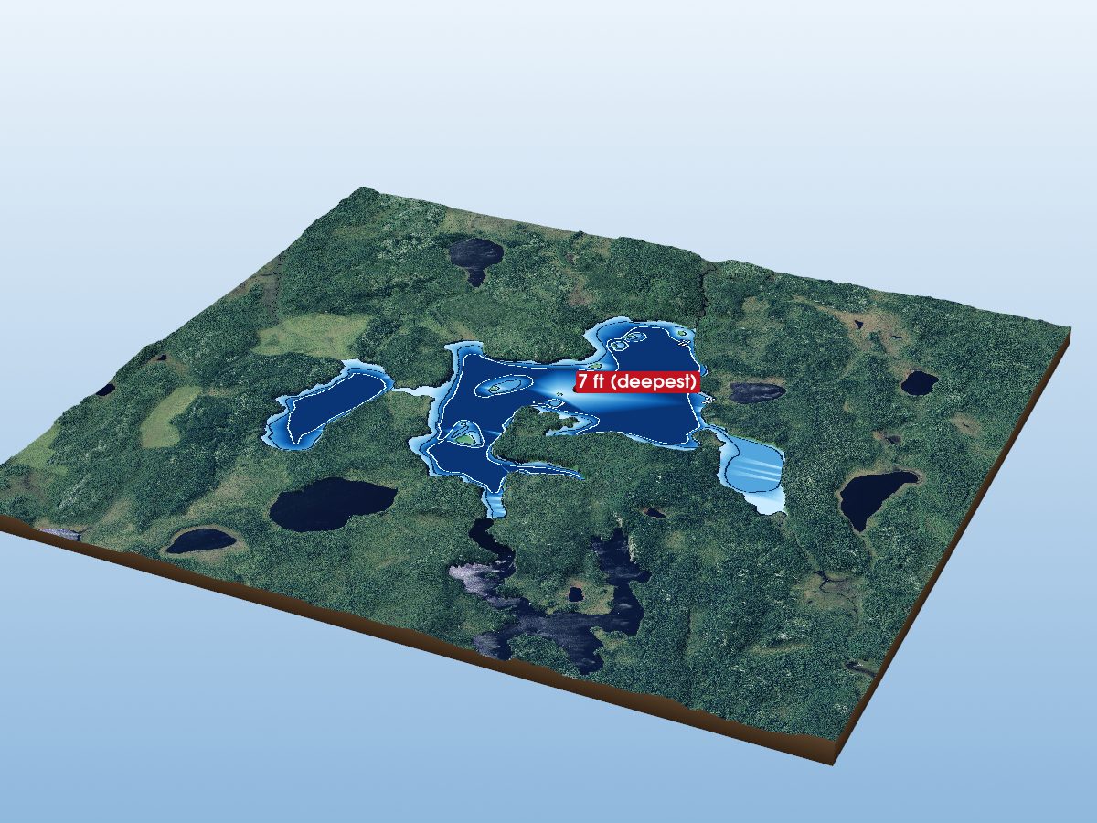 Depth map of Maika Lake