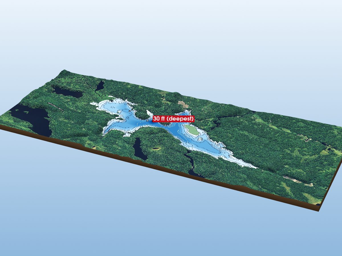 Depth map of Majata Lake