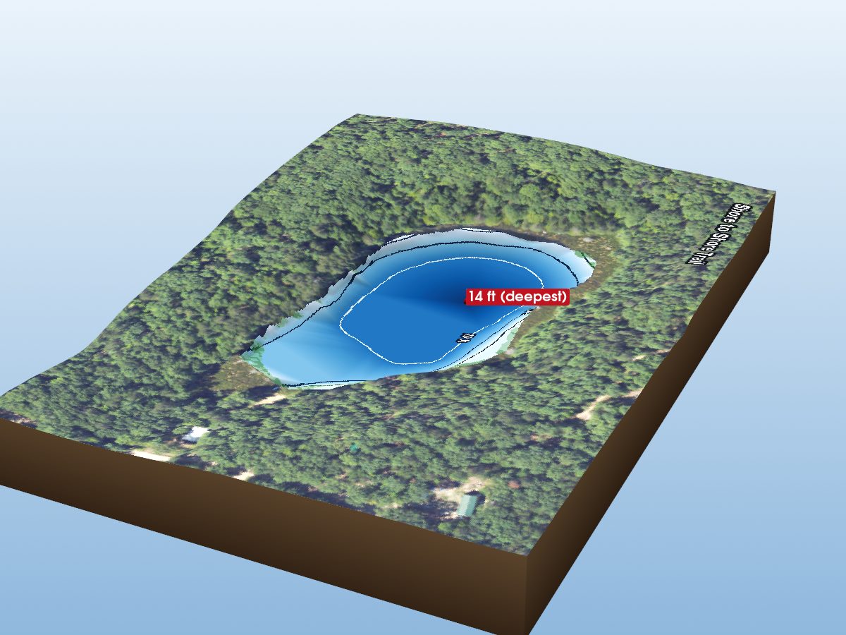 Depth map of Mallard Lake