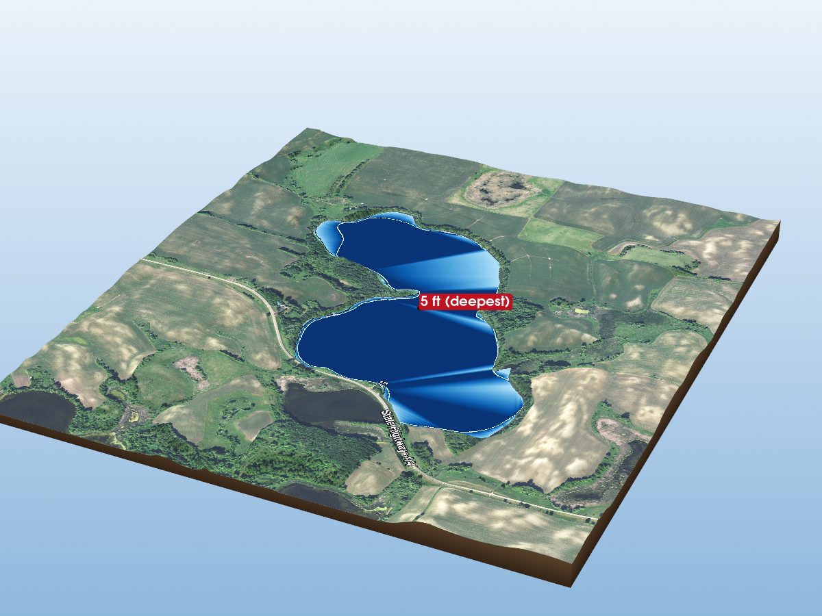 Depth map of Malmedal Lake