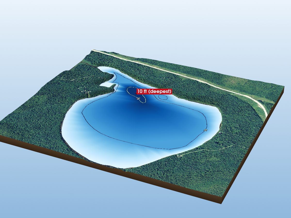 Depth map of Maloney Lake