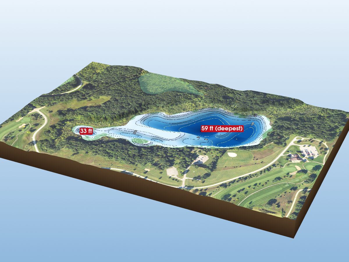 Depth map of Maltby Lake