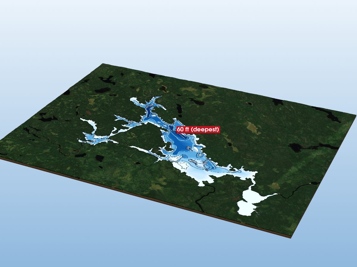 Depth map of Mamakwash Lake