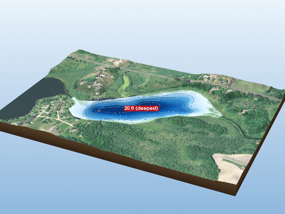 Depth map of Mandall Lake