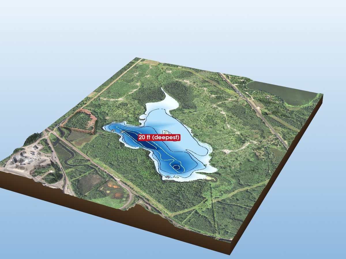 Depth map of Manganika Lake