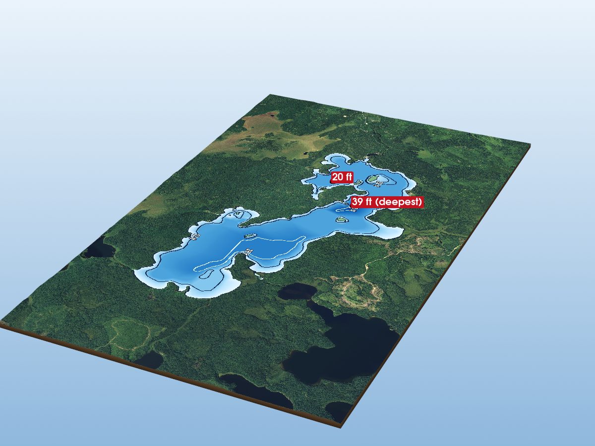 Depth map of Manion Lake