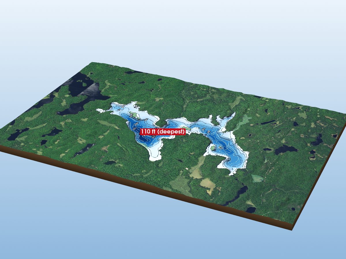 Depth map of Manitou Lake