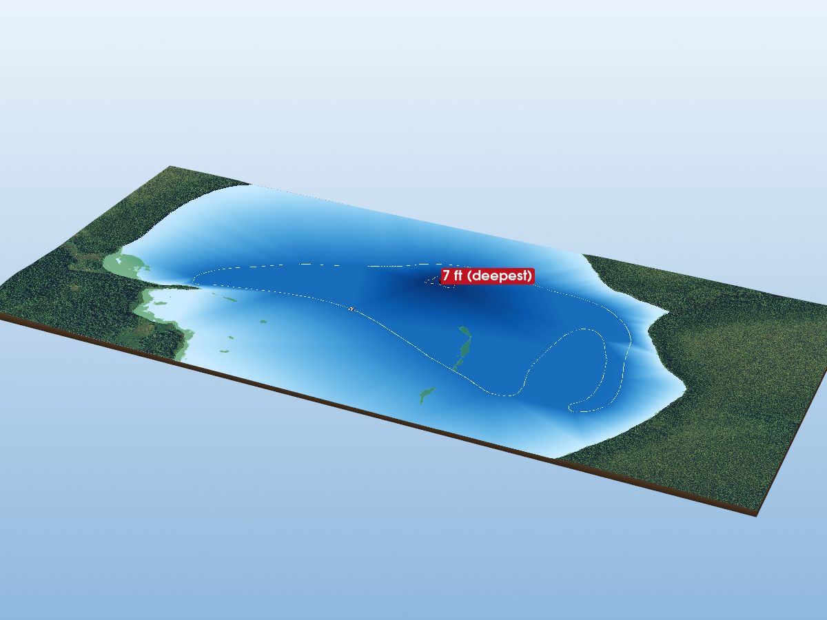 Depth map of Manning Lake