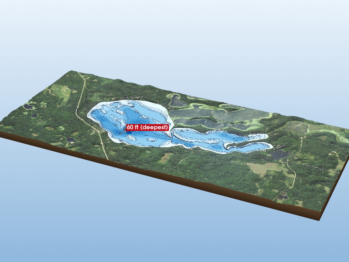 Depth map of Mantrap Lake (East Basin)
