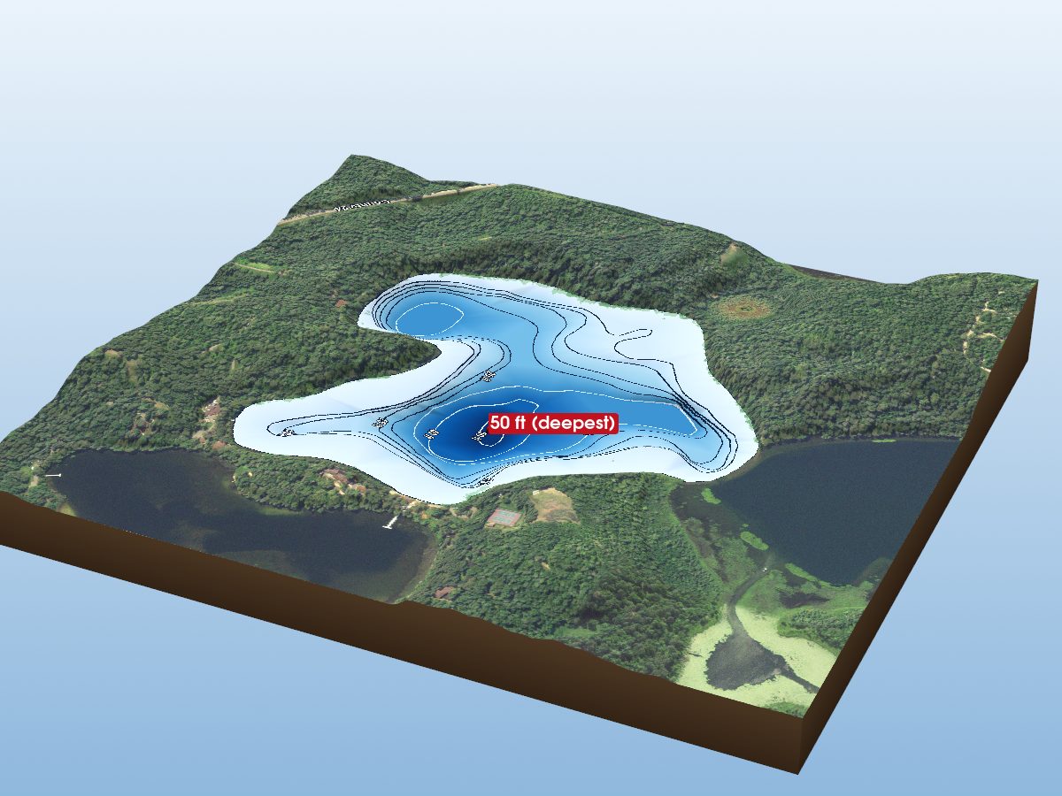 Depth map of Mantrap Lake (Home Bay)