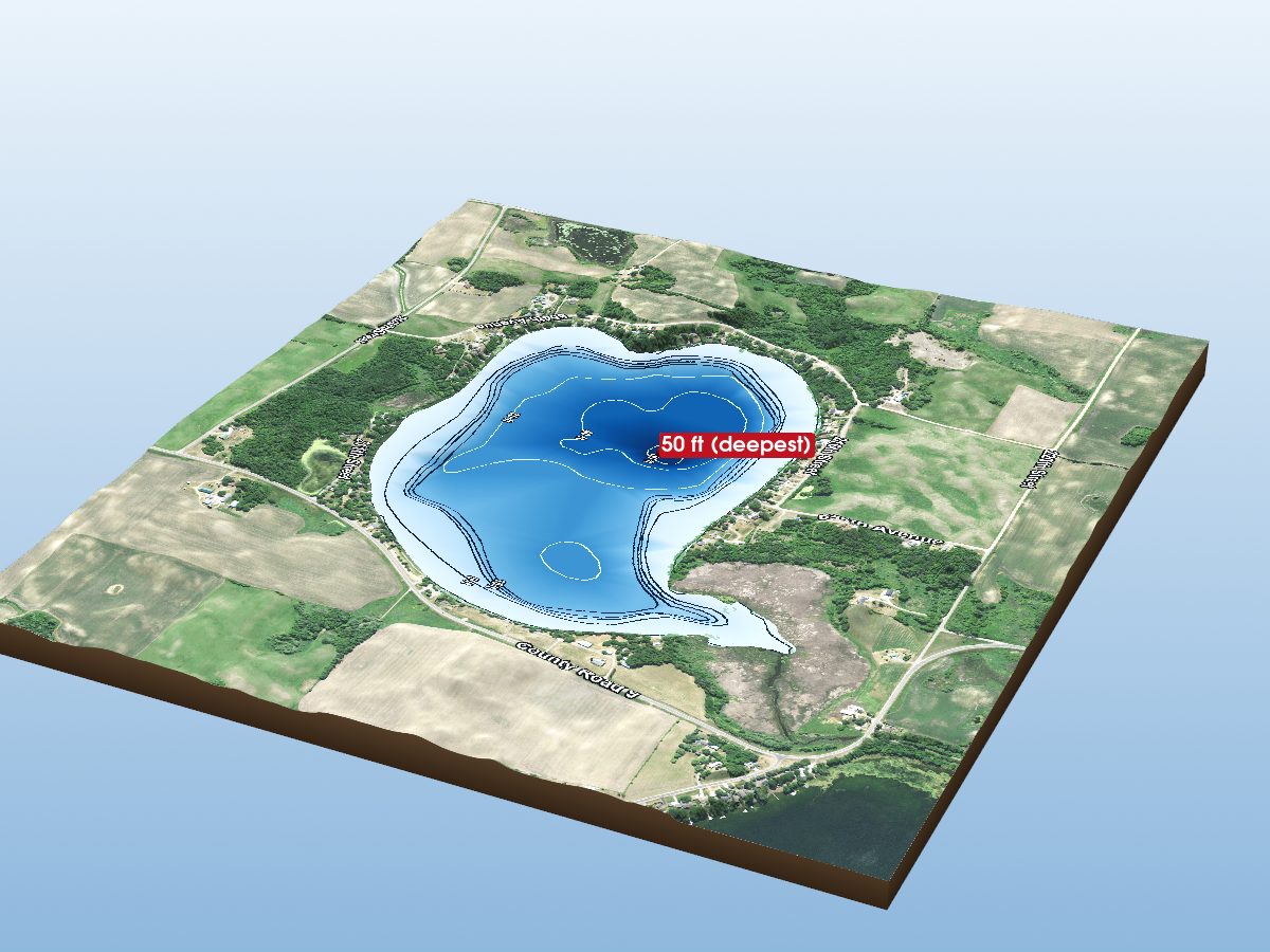 Depth map of Manuella Lake