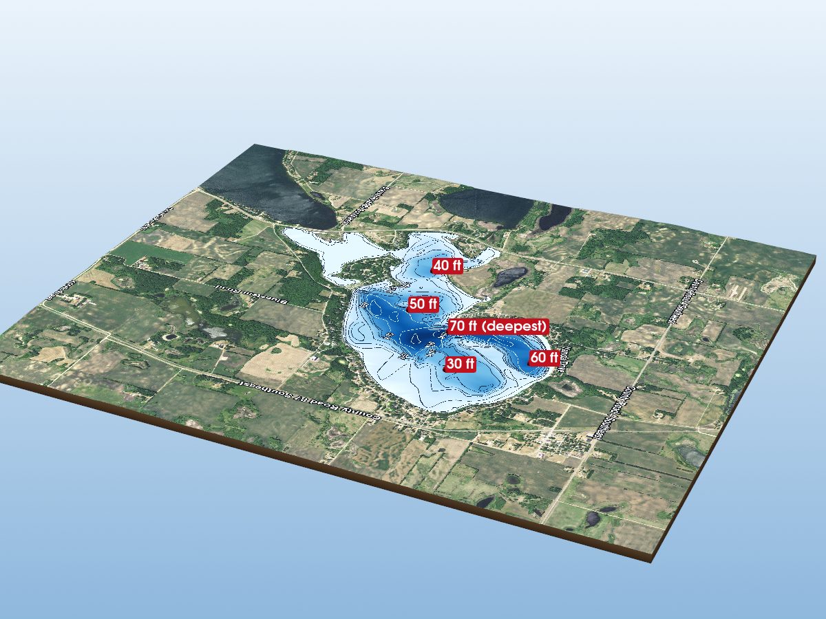 Depth map of Maple Lake