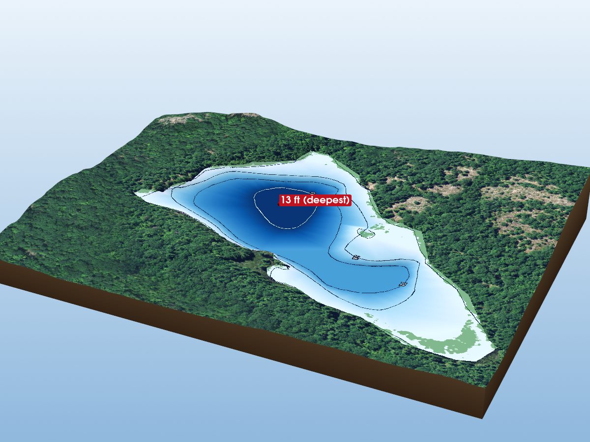 Depth map of Maple Lake