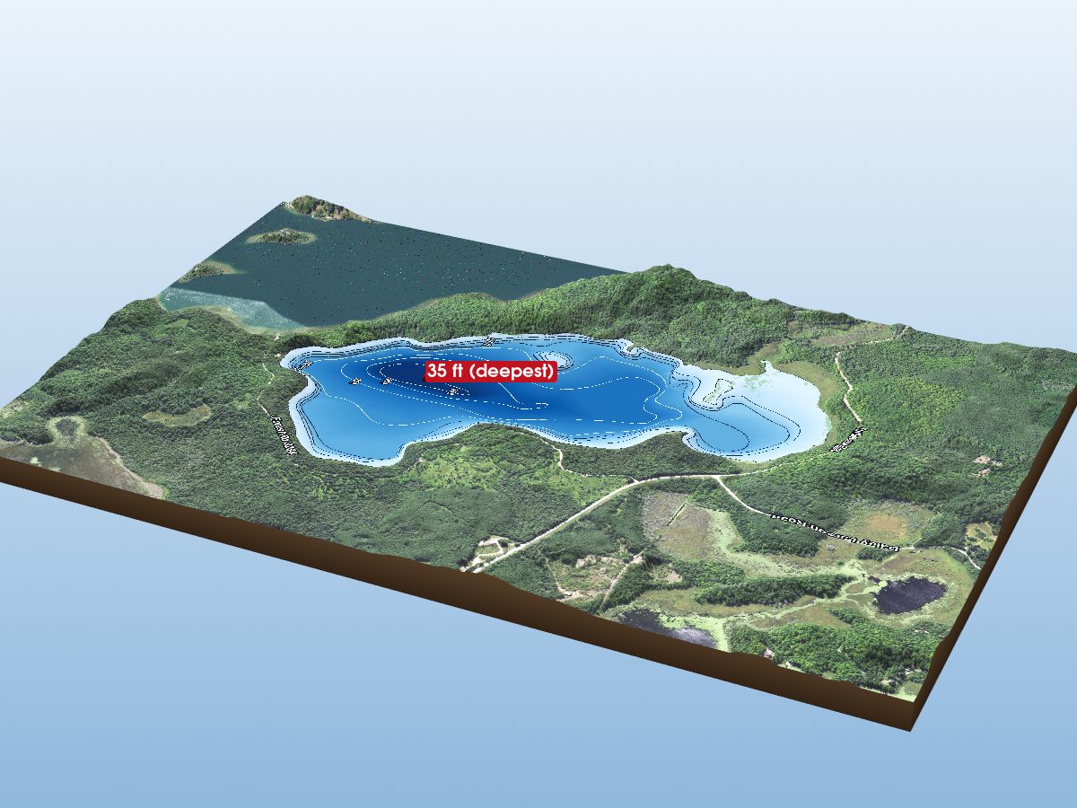 Depth map of Maple Lake