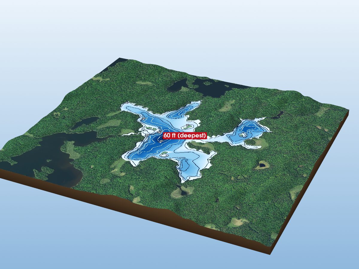Depth map of Maple Lake