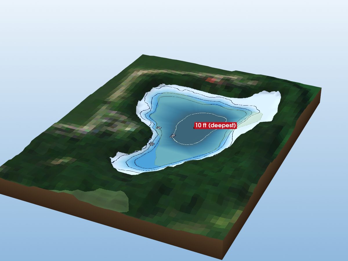 Depth map of Maple Lake