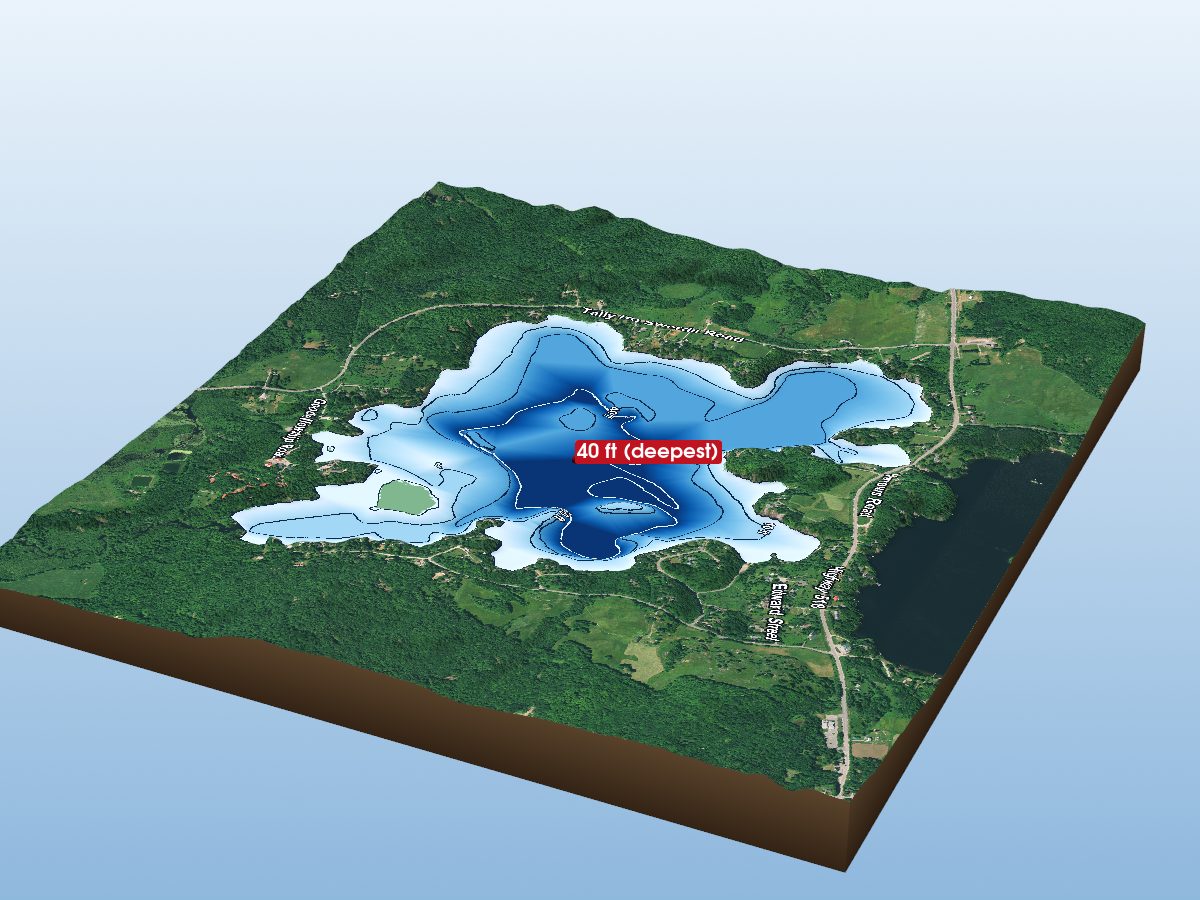 Depth map of Maple Lake