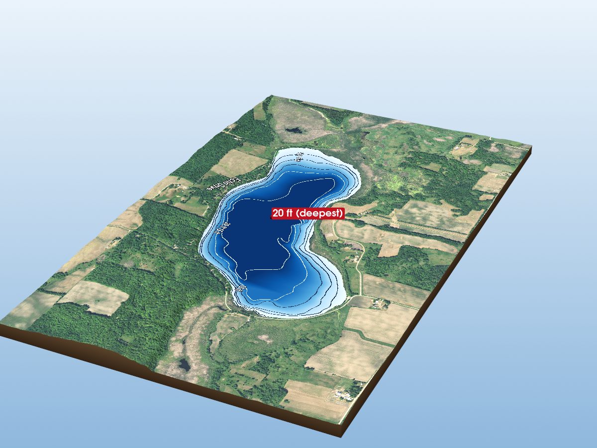 Depth map of Maple Lake