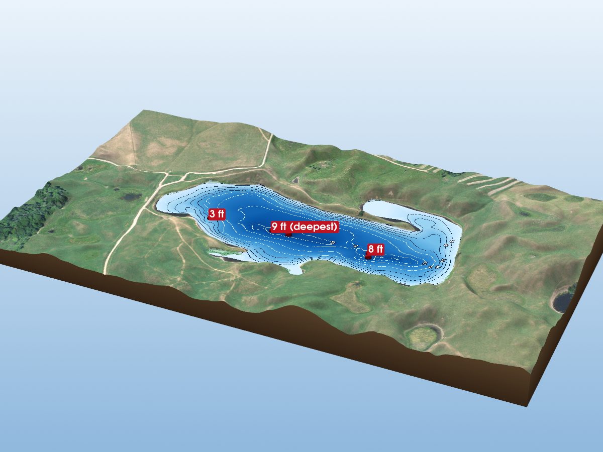 Depth map of Maple Marsh Lake