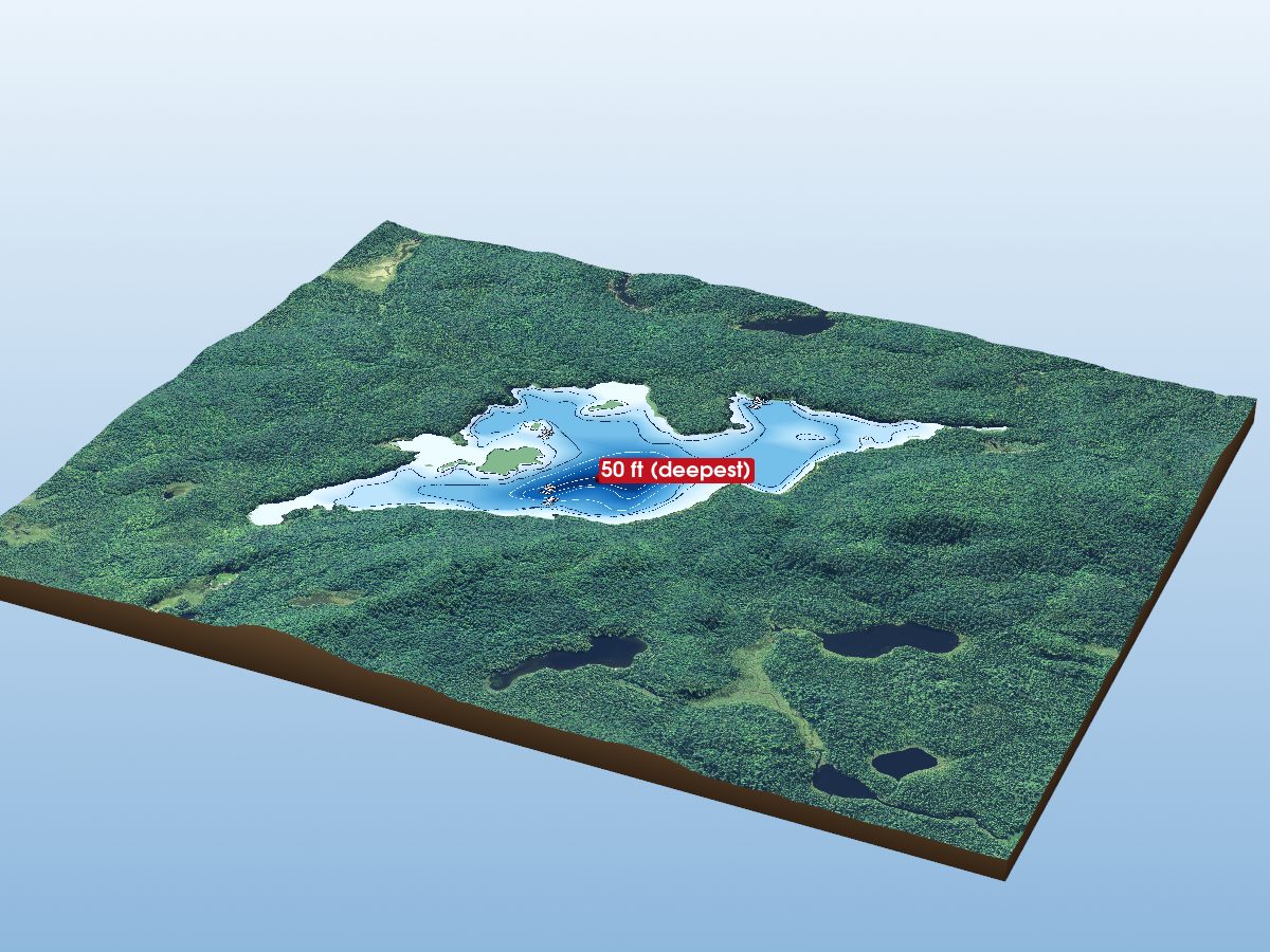 Depth map of Maquon Lake