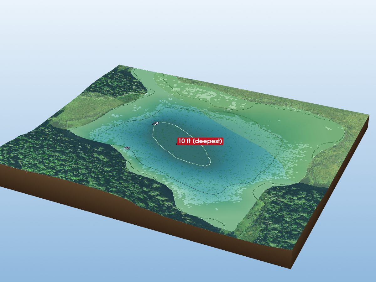 Depth map of March Hare Lake