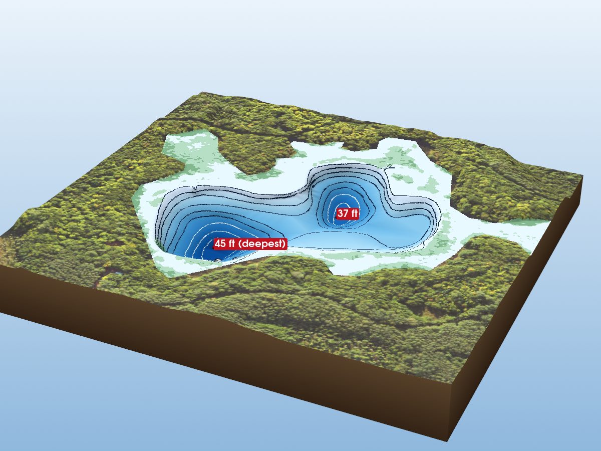 Depth map of Marell Lake