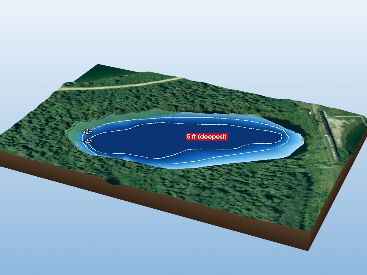 Depth map of Margaret Lake