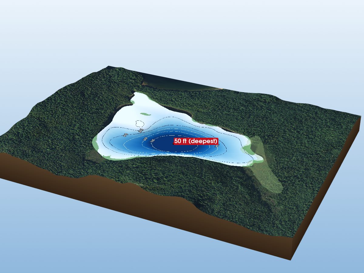 Depth map of Marina Lake