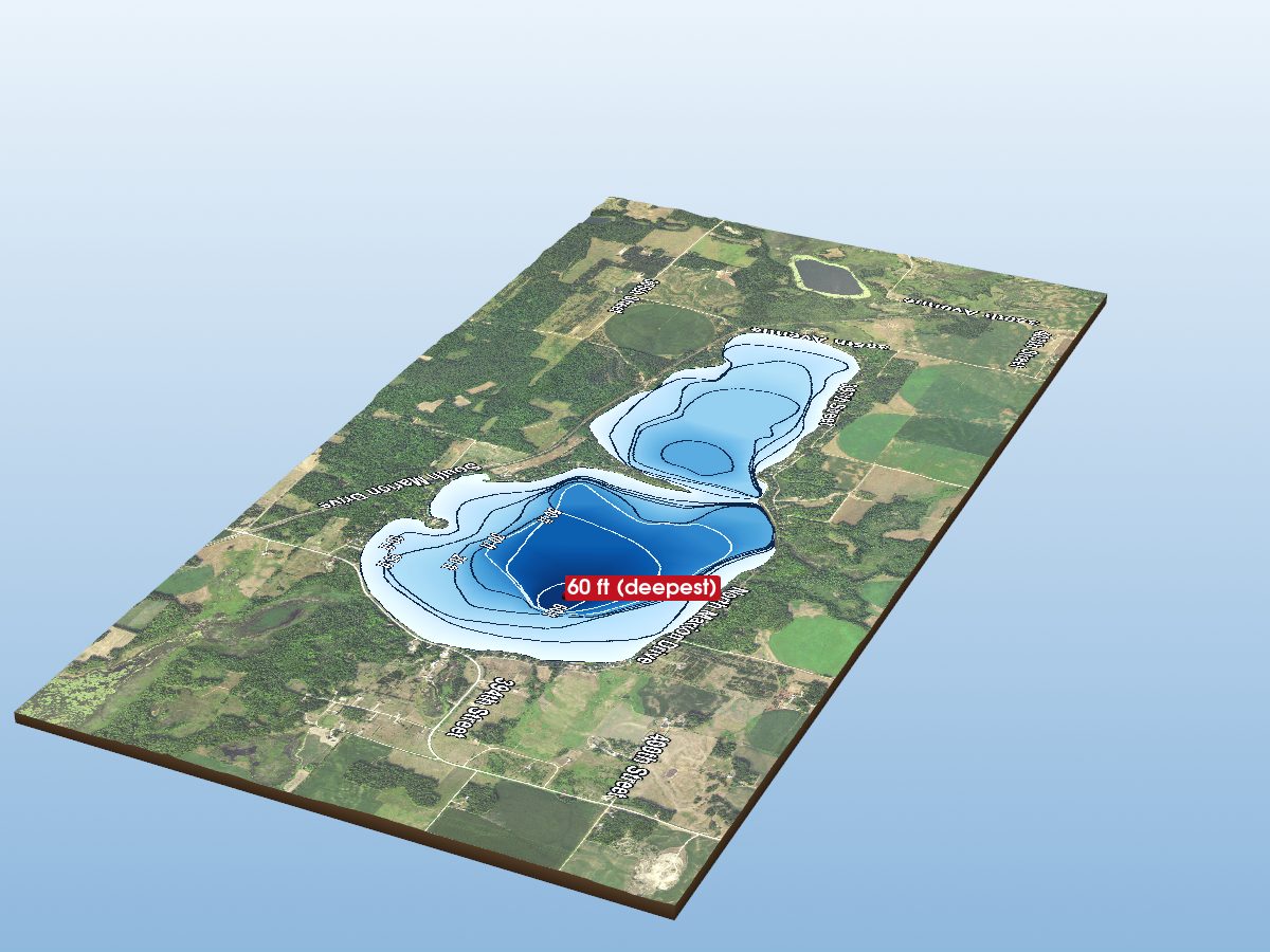 Depth map of Marion Lake