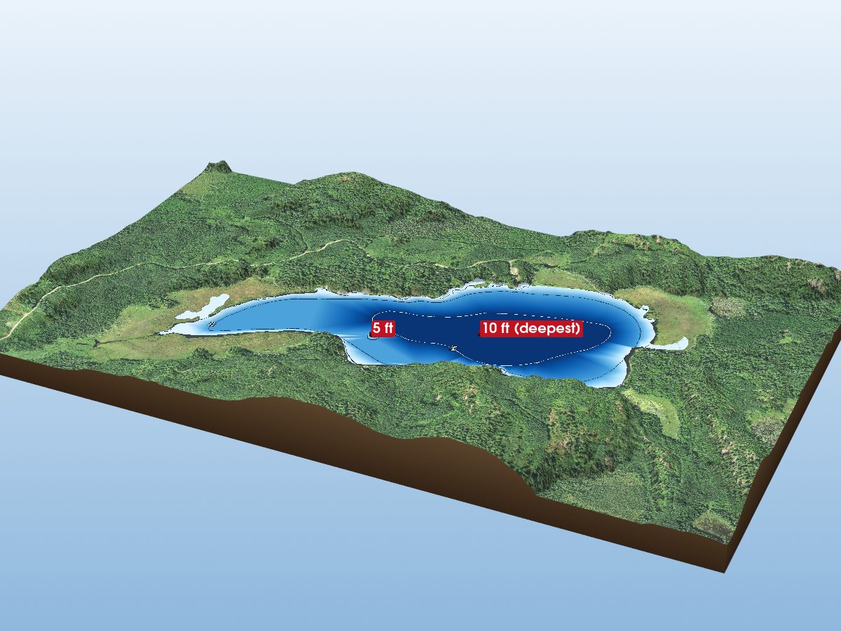 Depth map of Marion Lake